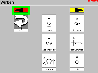 AUTONOM-Menue zur BLISS Kommunikation